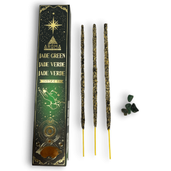 Encens Jade Vert AROMA Smudge Kit Encens Cristal - Bâtonnets d’encens minéraux - 1 boite de 20gr.