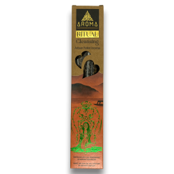 AROMA Ritual Cleansing Ritual Cleansing Incense - Caixa de 20 gramos con mensaxe inspiradora