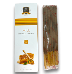 Encens au miel Alaukik - Miel - Grand paquet 90gr - 55-65 bâtons - Fabriqué en Inde