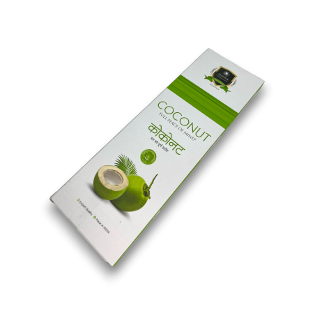 Alaukik Coco Wierook - Kokosnoot - Grootverpakking 90gr - 55-65 stokjes - Gemaakt in India