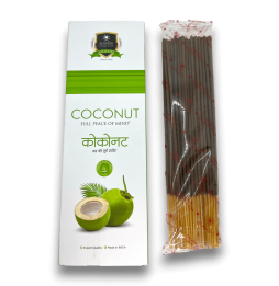 Alaukik Coco Rökelse - Kokos - Stort paket 90gr - 55-65 pinnar - Tillverkad i Indien