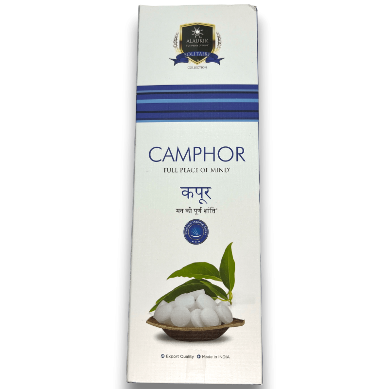 Alaukik Camphor Incense - Camphor - Large Pack 90gr - 55-65 sticks - Made in India-ALAUKIK INCENSE-HOSTENATURA