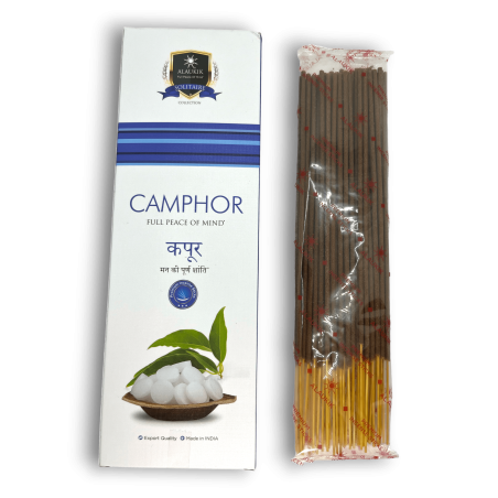 Incienso Alaukik Alcanfor - Camphor - Paquete Grande 90gr - 55-65 varillas - Hecho en India