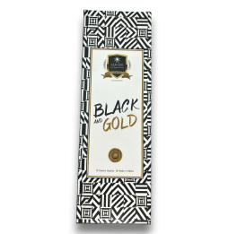 Alaukik svart och guld rökelse Storpack 90gr - 55-65 pinnar - Tillverkad i Indien