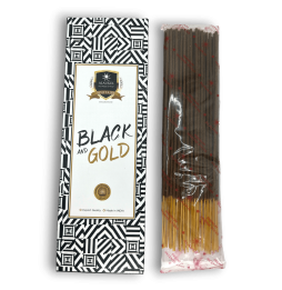 Alaukik Black and Gold Incense Großpackung 90gr - 55-65 Stäbchen - Made in India