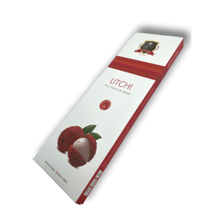Alaukik Litschi Räucherstäbchen Großpackung 90gr - 55-65 Stäbchen - Made in India