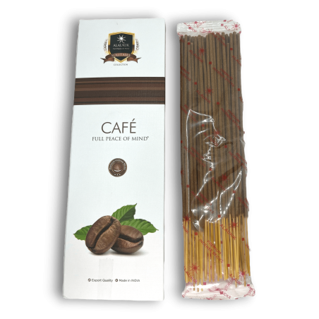 Incienso Alaukik Café - Coffee - Paquete Grande 90gr - 55-65 varillas - Hecho en India