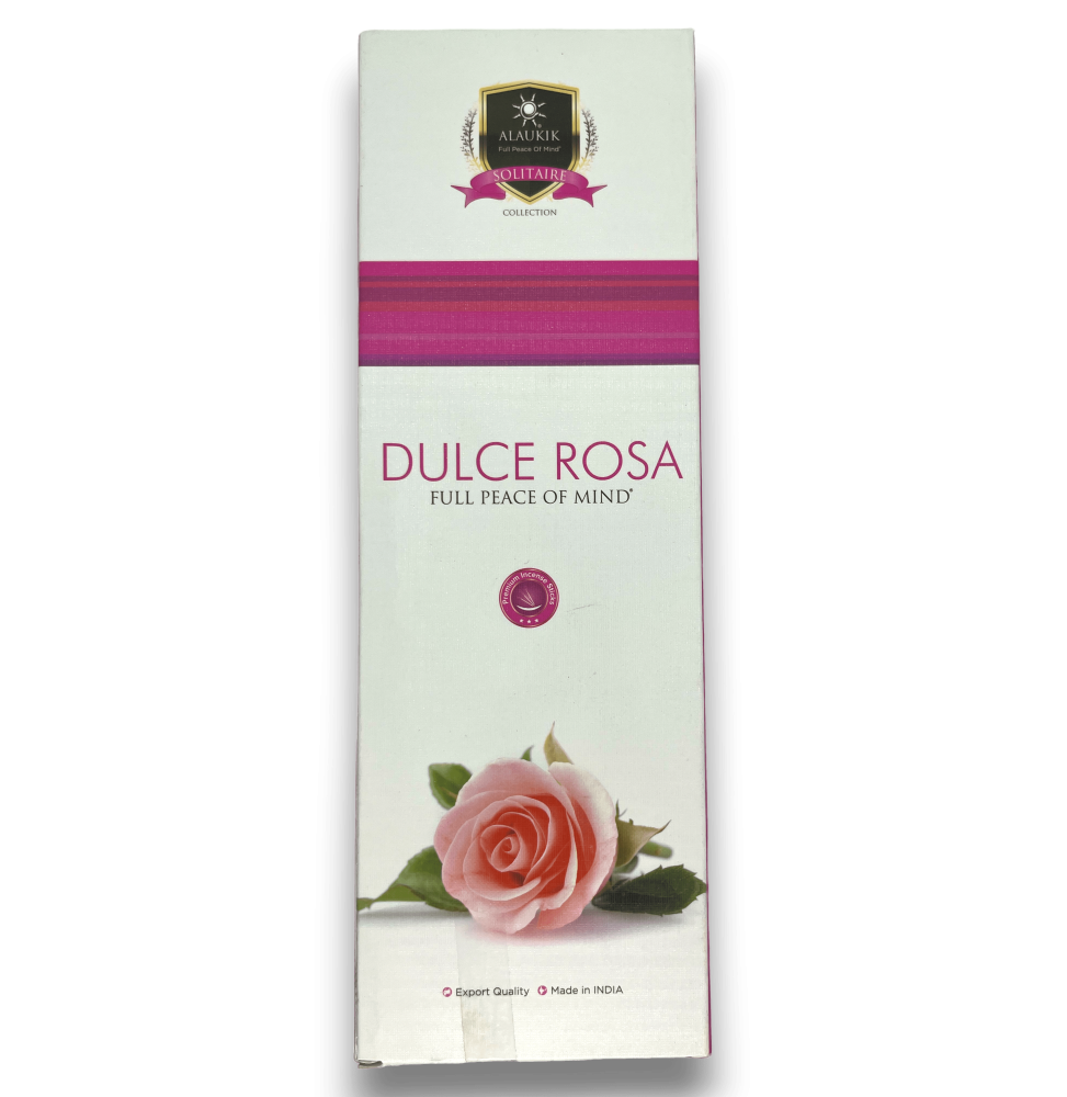 Alaukik Sweet Rose Incense - Sweet Rose - Large Package 90gr - 55-65 sticks - Made in India