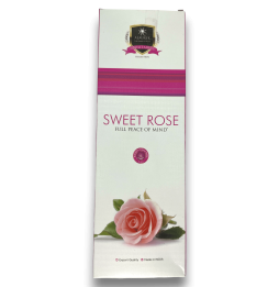 Alaukik Sweet Rose Incense - Sweet Rose - Large Pack 90gr - 55-65 sticks - Made in India