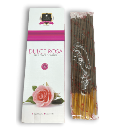 Incienso Alaukik Dulce Rosa - Sweet Rose - Paquete Grande 90gr - 55-65 varillas - Hecho en India