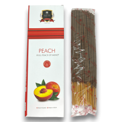 Tămâie Alaukik Peach - Piersică / Piersică - Pachet mare 90gr - 55-65 bețe - Fabricat în India