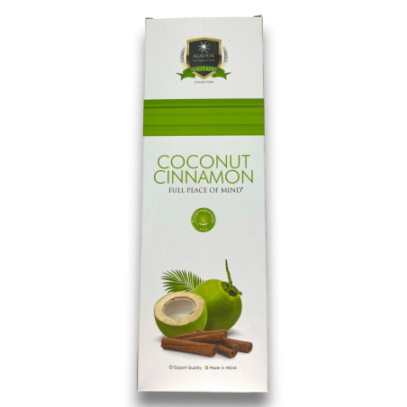 Encens Alaukik Coco Cannelle - Noix de Coco Cannelle - Grand Pack 90gr - 55-65 bâtonnets - Fabriqué en Inde