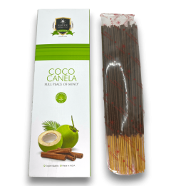 Alaukik Coconut Cinnamon Incense - Coconut Cinnamon - Large Pack 90gr - 55-65 sticks - Made in India