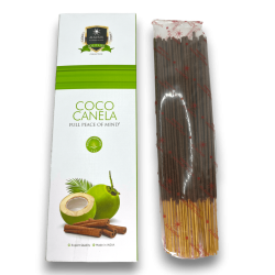 Incenso alla cannella Alaukik Coco - Cannella al cocco - Confezione grande 90gr - 55-65 bastoncini - Made in India