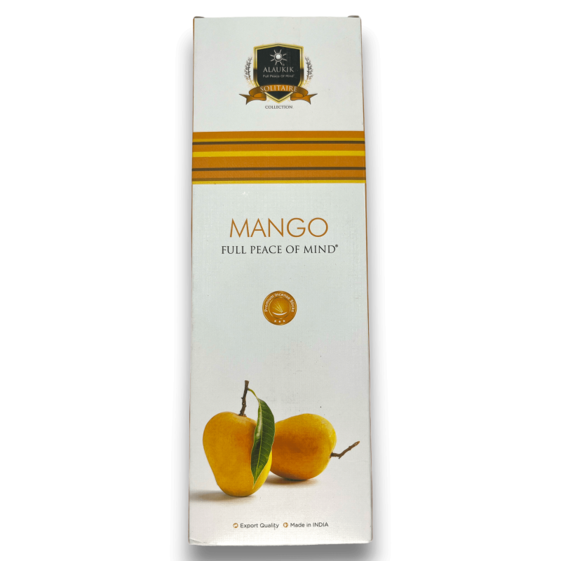 Alaukik Incenso al mango Confezione grande 90gr - 55-65 bastoncini - Prodotto in India-INCENSO ALAUKIK-HOSTENATURA