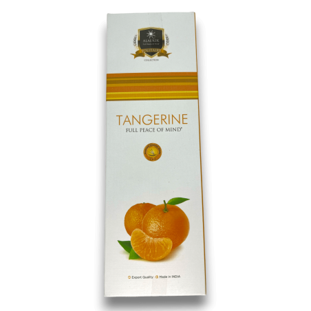 Alaukik Mandarin Incense - Tangerine - Large Pack 90gr - 55-65 sticks - Made in India