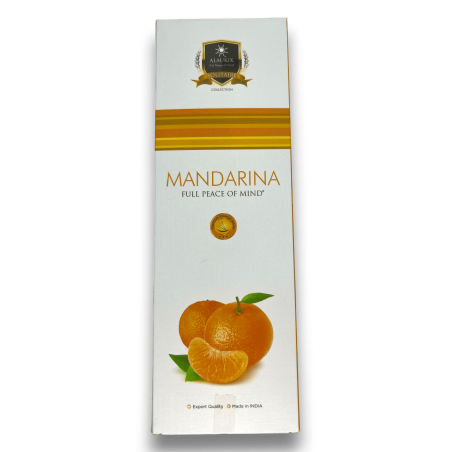 Incienso Alaukik Mandarina - Tangerine - Paquete Grande 90gr - 55-65 varillas - Hecho en India