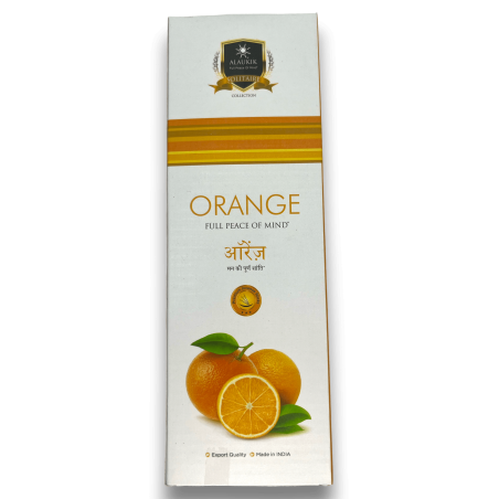 Incienso Alaukik Naranja - Orange - Paquete Grande 90gr - 55-65 varillas - Hecho en India