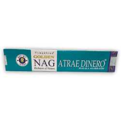 Attract Money Incense GOLDEN NAG Attract Money Masala Agarbathi - 1 förpackning om 15gr.