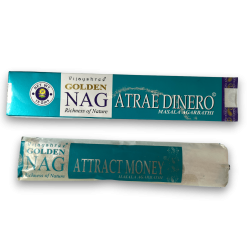 Attract Money Incense GOLDEN NAG Attract Money Masala Agarbathi - 1 förpackning om 15gr.