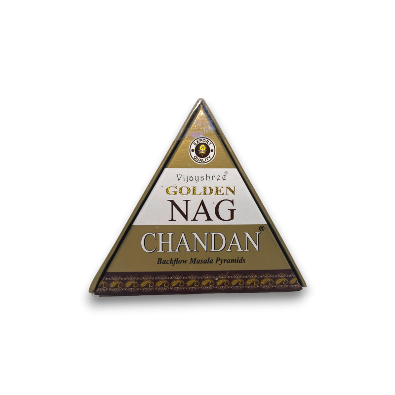 GOLDEN NAG Chandan Reflux Cones - Blackflow Incense Cones - 10 cones-GOLDEN INCENSE-HOSTENATURA