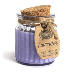 Candela di cera di soia in vaso - Lavanda - 1