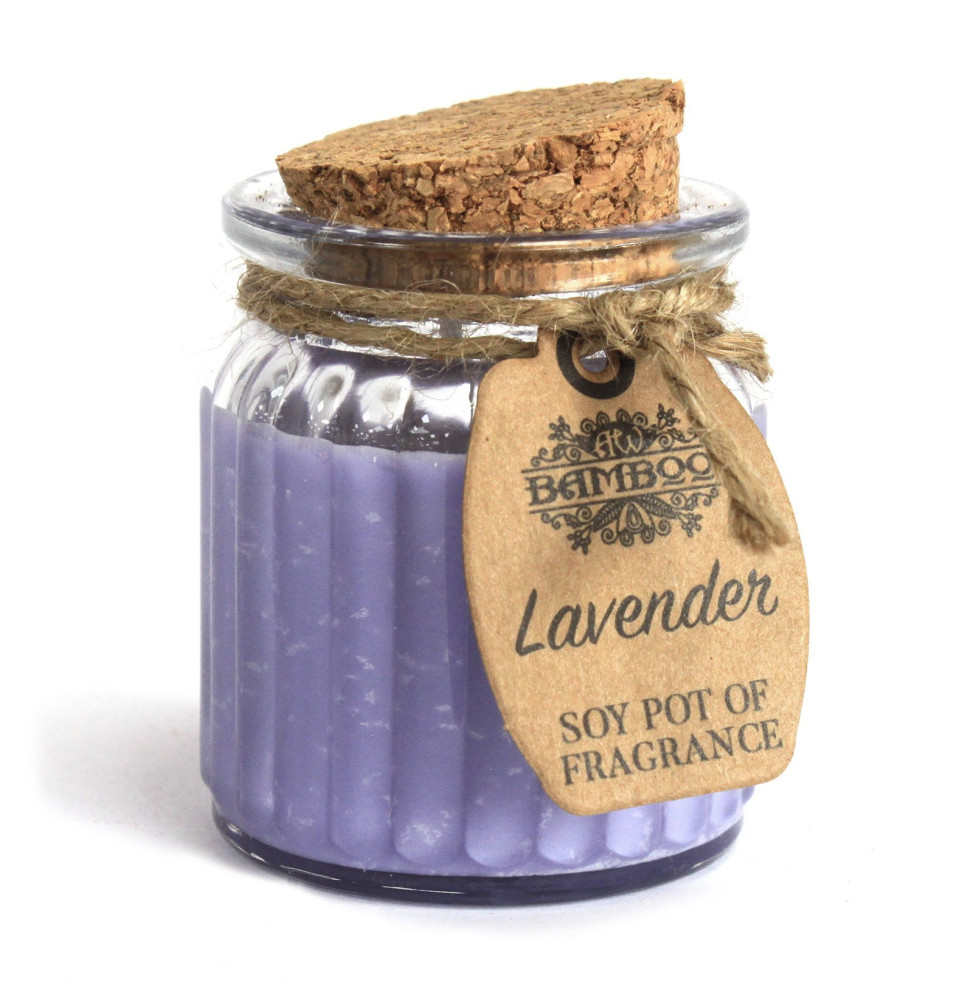 Vela de Cera de Soja Tarro - Lavanda-BOUGIES À LA CIRE DE SOJA-HOSTENATURA