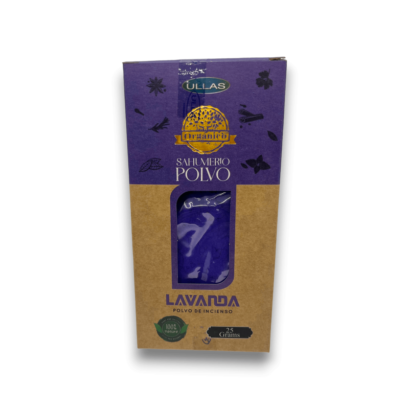 Lavender Incense Powder ULLAS - 25 grams-ORGANIC INCENSE ULLAS-HOSTENATURA