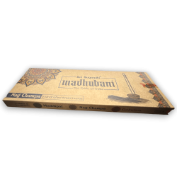 Corda de incenso Nag Champa Madhubani Sri Sugandhi - Corda de incenso com suporte - Qualidade Premium