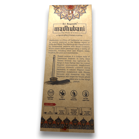 Lina do kadzideł Nag Champa Madhubani Sri Sugandhi - Lina do kadzideł z uchwytem - Jakość premium