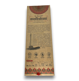 Corda di incenso Gokulam Madhubani Sri Sugandhi rosa - Corda di incenso con supporto - Qualità Premium