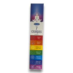 Encens Sept Chakras ULLAS 7 Chakras - 7 paquets de 5 bâtonnets d’encens