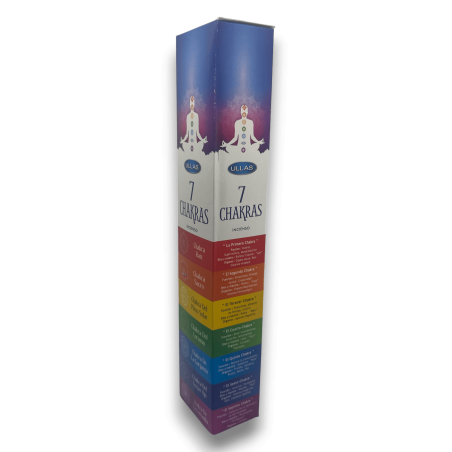 Sju Chakras Rökelse ULLAS 7 Chakras - 7 paket med 5 rökelsepinnar