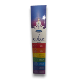 Sju Chakras Rökelse ULLAS 7 Chakras - 7 paket med 5 rökelsepinnar