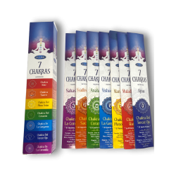 Incenso de Sete Chakras ULLAS 7 Chakras - 7 pacotes de 5 bastões de incenso