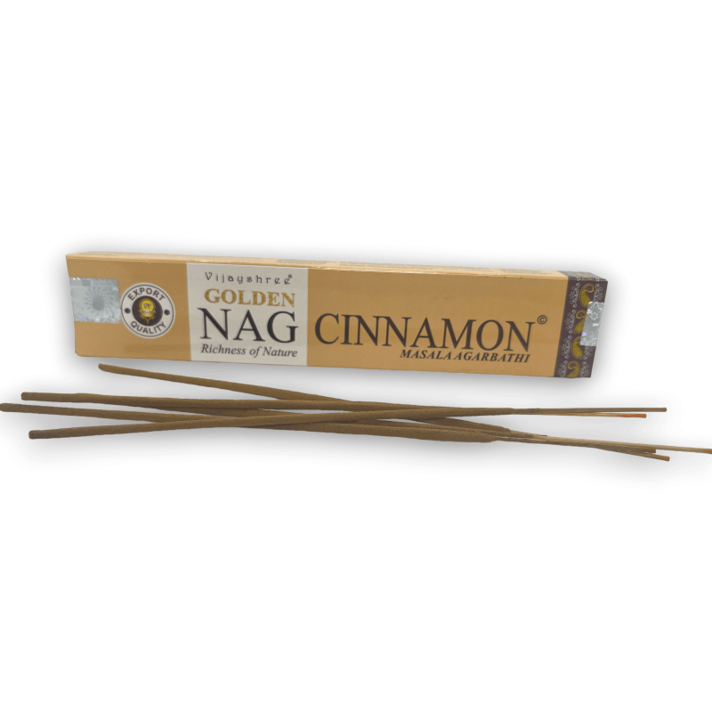 Cinnamon Incense GOLDEN NAG Vijayshree Fragrance - 1 Pack of 15gr.-GOLDEN INCENSE-HOSTENATURA