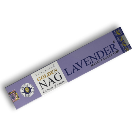 Incienso Lavanda GOLDEN NAG Lavander Vijayshree Fragance - 1 Cajetilla de 15gr.