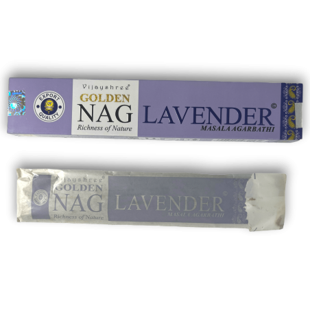Incienso Lavanda GOLDEN NAG Lavander Vijayshree Fragance - 1 Cajetilla de 15gr.