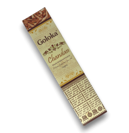 Goloka Chandan Masala Sandelholz-Räucherstäbchen – 1 Schachtel mit 15 g.