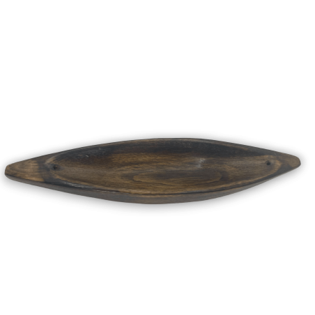 Artisan Teak Wood Incense Holder HOSTENATURA - 26.5x5.5x3.5cm