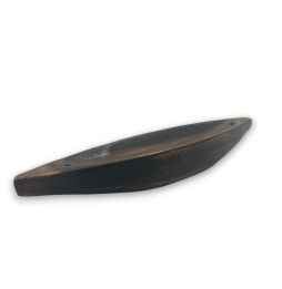 HOSTENATURA Eskuz egindako teak egurrezko kanoa intsentsu-euskarria - 26,5x5,5x3,5cm