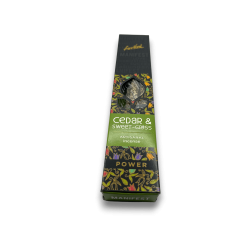 Cedar Incense and Sweet Grass Energy Manifest Sree Vani Power Cedar & Sweet-Grass - Handmade Incense - 4 thick sticks