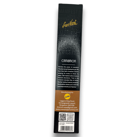 Incienso Canela Imán Dinero Manifest Sree Vani Cinnamon Money Magnet - Incienso Artesanal - 4 barritas gruesas