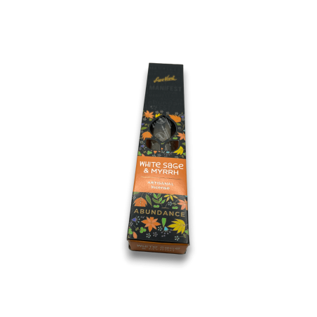 Incienso Salvia Blanca y Mirra Abundancia Manifest Sree Vani White Sage & Myrrh Abundance - Incienso Artesanal - 4 barritas