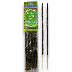 Natural Organic White Sage Incense MOTHER EARTH Amogh White Sage - 1 Pack of 8 bars