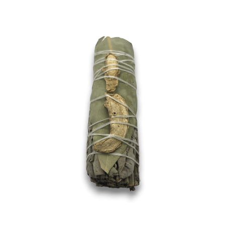 Pęczek białej szałwii, eukaliptusa i imbiru Made in Mexico - wiązka trawy 10 cm