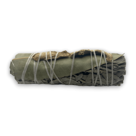 Atado de Salvia Blanca, Eucalipto y Gengibre Smudge Made in México - Atado de Hierba 10cm