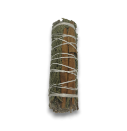 Bündel aus weißem Salbei, Zeder und Zimt, hergestellt in Mexiko – Bündel Gras 10 cm