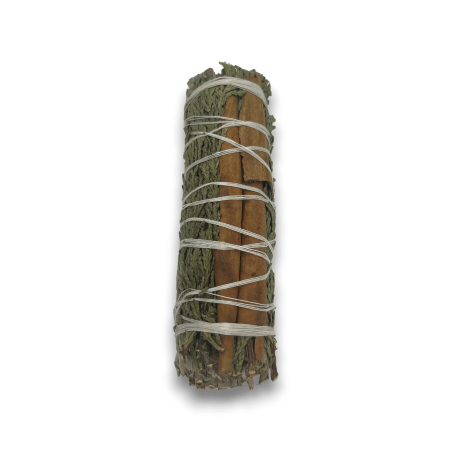 Pachet de salvie albă, cedru și scorțișoară fabricat în Mexic - pachet de iarbă 10 cm