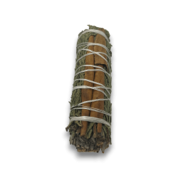 White Sage, Cedar and Cinnamon Bundle Smudge Made in Mexico - Grass Bundle 10cm